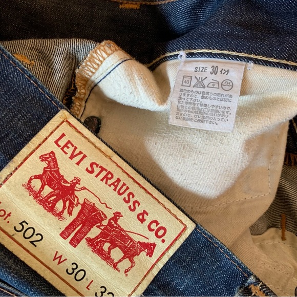 Vintage Rare Levi's 502 JAPAN Mens Size 30 x 32 Straight Denim Jeans Low Rise - Picture 12 of 16